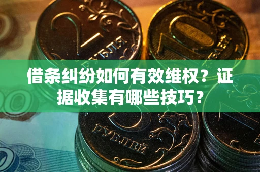 武汉借条纠纷如何有效维权？证据收集有哪些技巧？